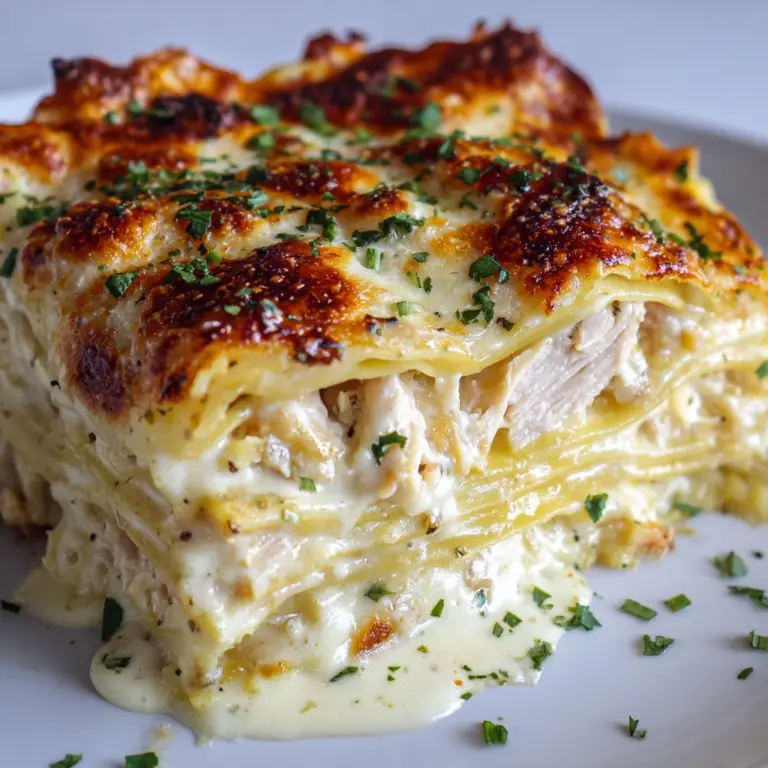 Creamy Chicken Lasagna with White Sauce Recipe