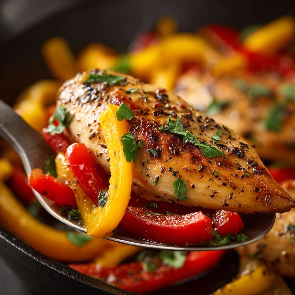 Balsamic Chicken and Peppers Recipe - Recipe Image