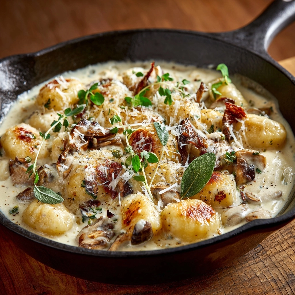 Gnocchi with Truffle Parmesan Sauce Recipe - Recipe Image