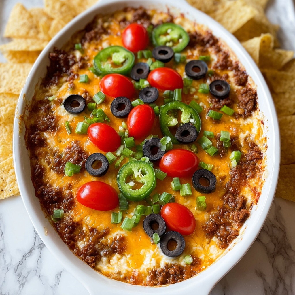 Spicy Cheesy Baked Football Dip Recipe - Recipe Image