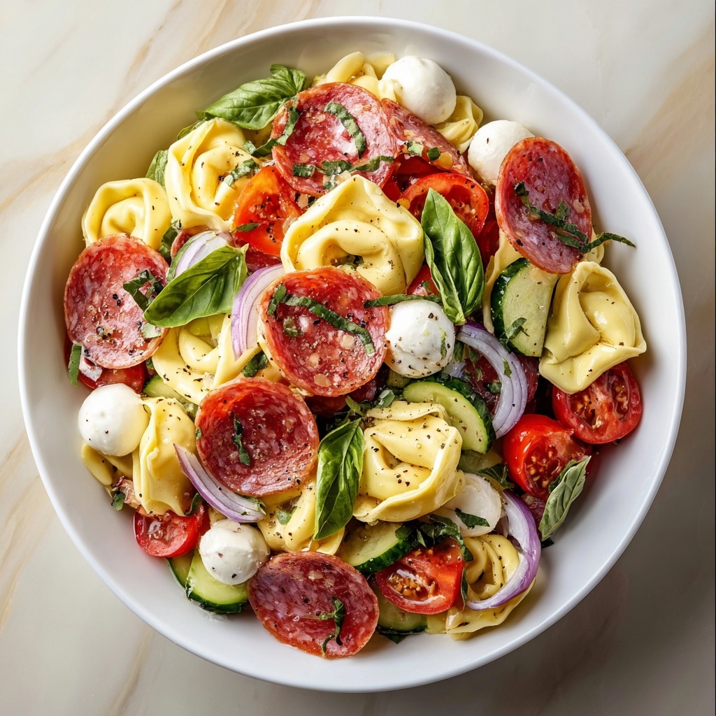 Italian Tortellini Pasta Salad Recipe - Recipe Image