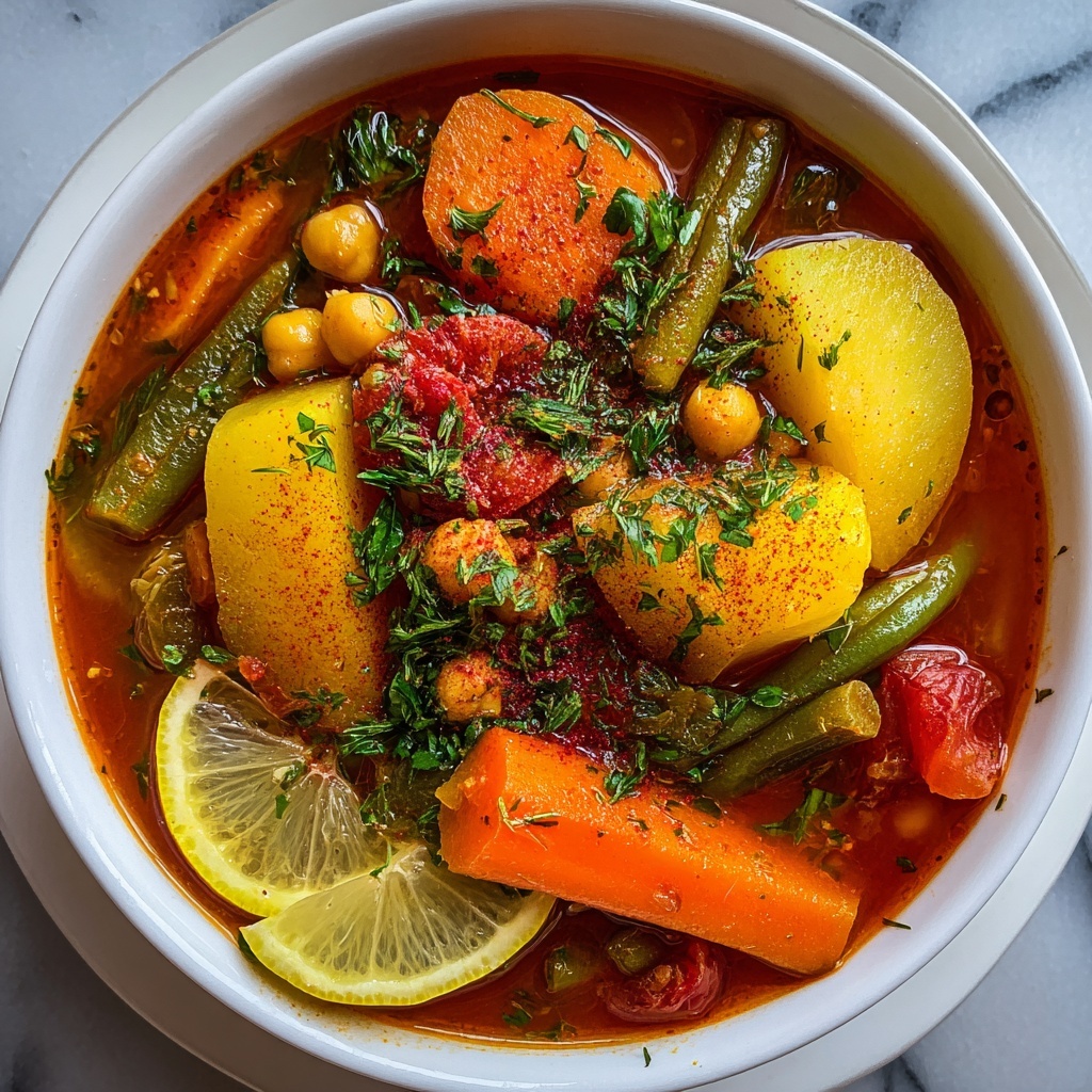 Vegan Vegetable Stew with Chickpeas and Fresh Herbs Recipe - Recipe Image