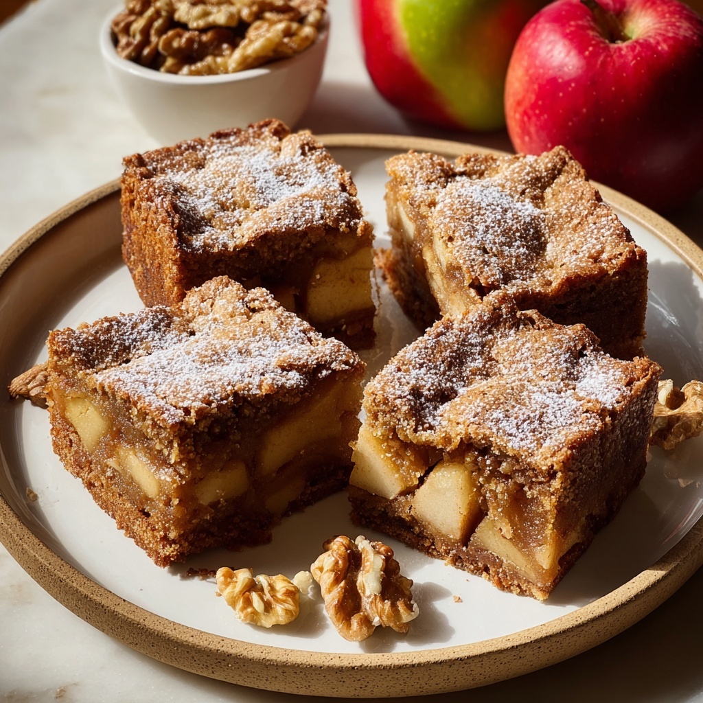 Chewy Spiced Apple Blondies Recipe - Recipe Image