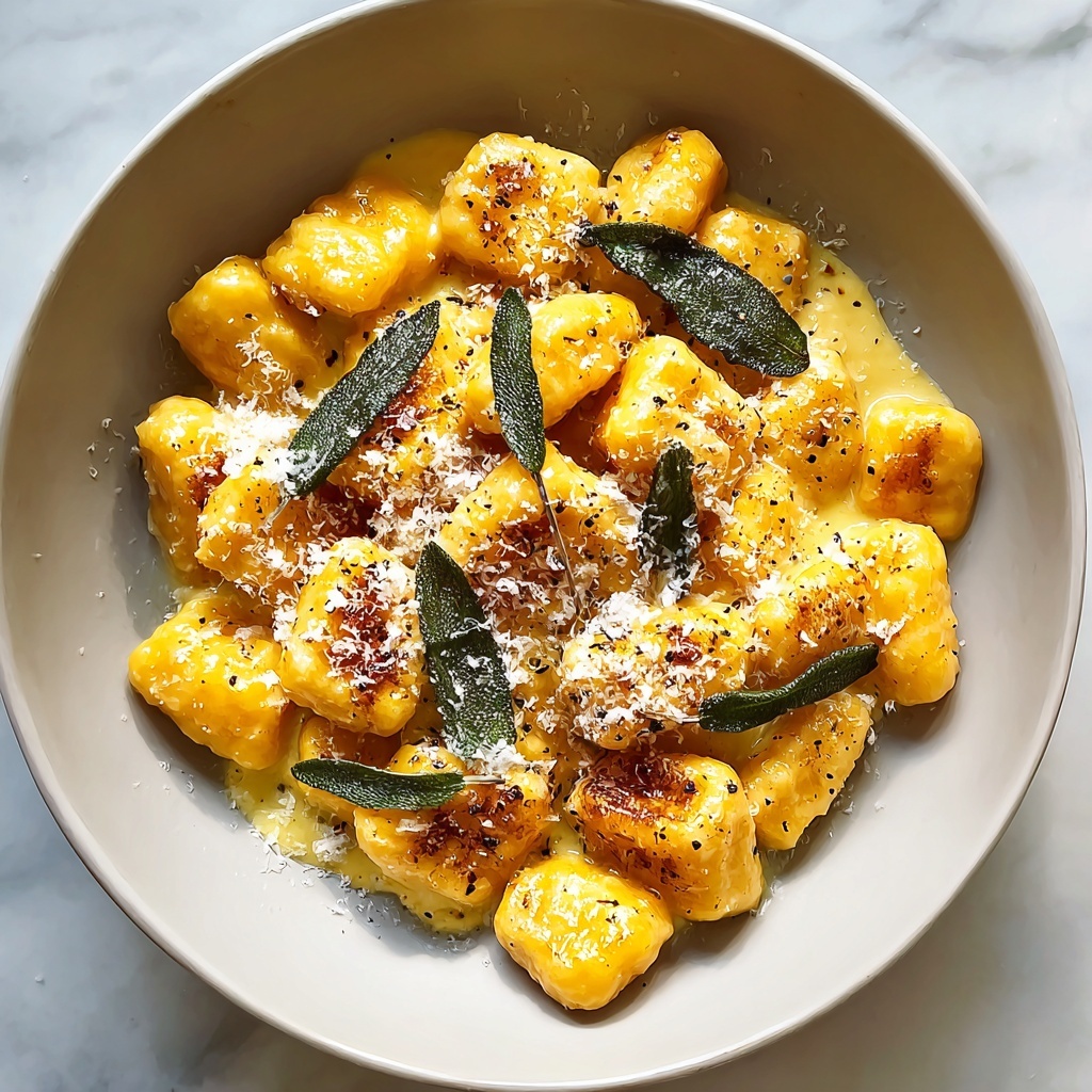 Creamy Pumpkin Ricotta Gnocchi with Sage and Parmesan Recipe - Recipe Image