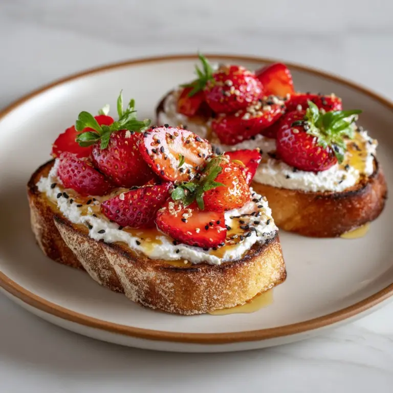 Roasted Strawberry Whipped Ricotta Toast Recipe