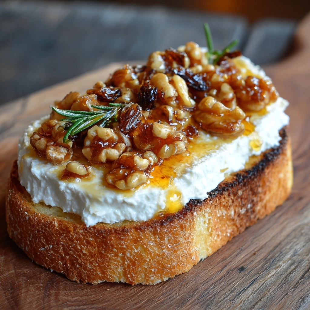 Whipped Feta Crostini with Hot Honey Recipe - Recipe Image