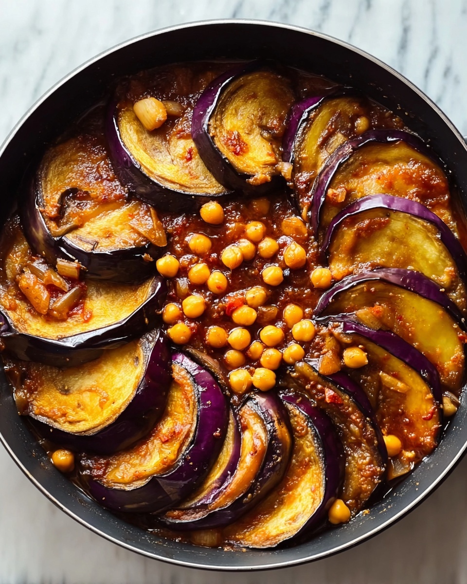 Calabrian Chili Butter Eggplant with Crispy Chickpeas Recipe - Recipe Image