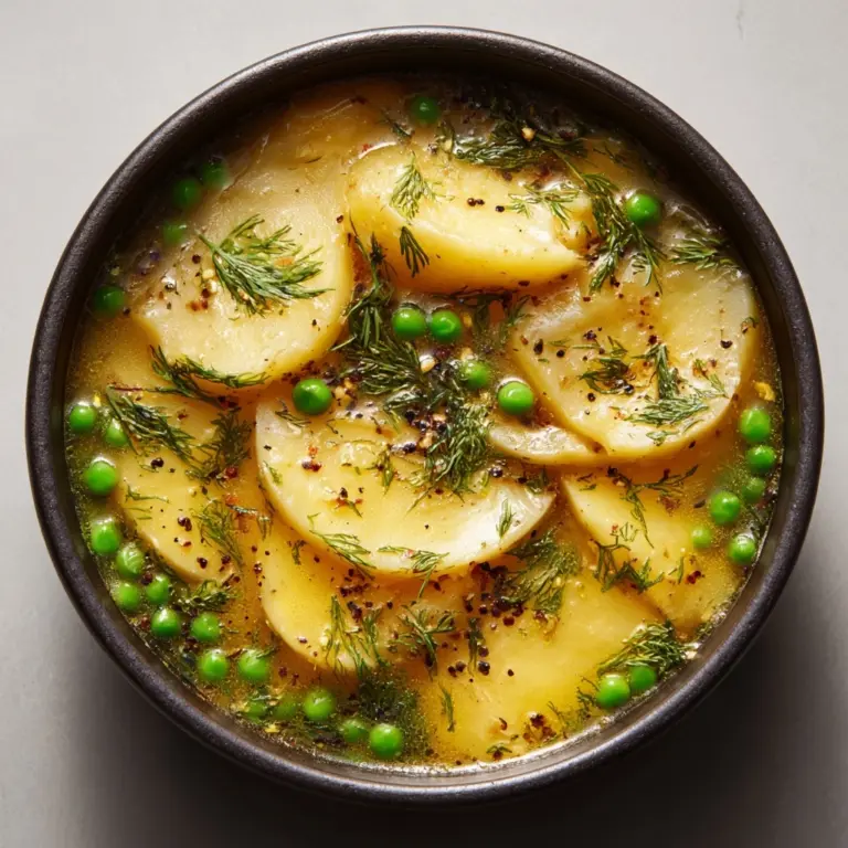 Creamy Potato and Pea Soup Delight Recipe