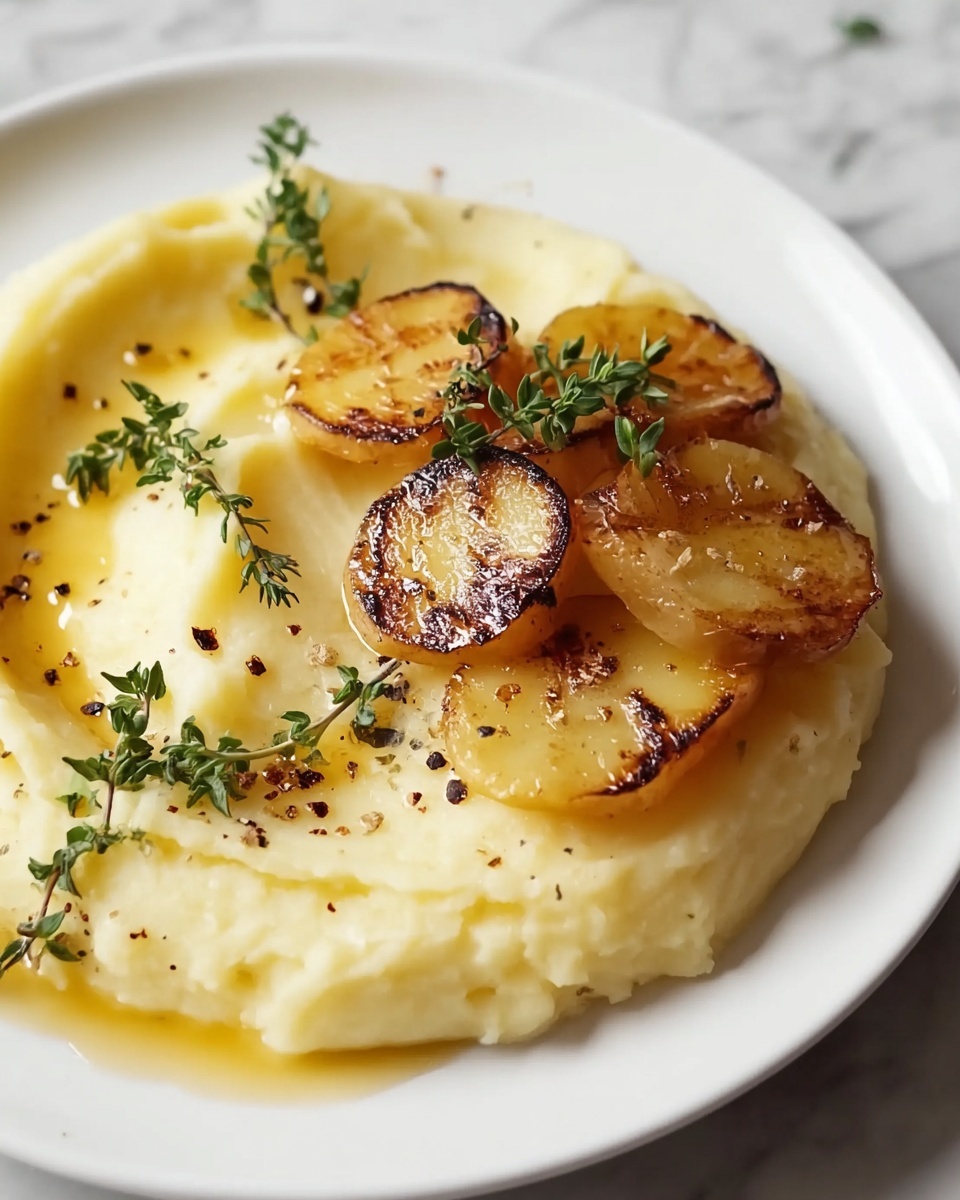 Creamy Parsnip and Cauliflower Puree with Roasted Garlic and Rosemary Recipe - Recipe Image