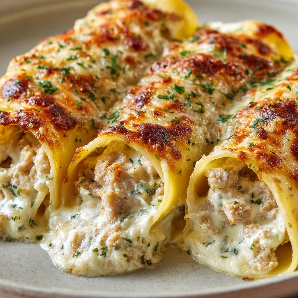 Chicken Alfredo Lasagna Rolls Recipe - Recipe Image