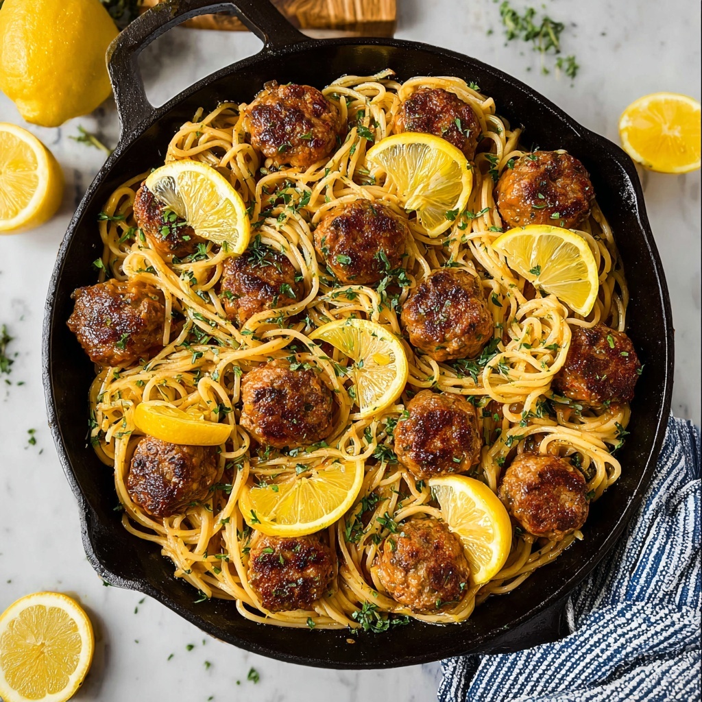 Chicken Piccata Meatballs with Lemon and Capers Recipe - Recipe Image