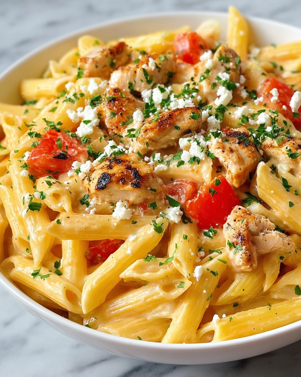 One Pot Taco Chicken Alfredo Pasta Recipe - Recipe Image