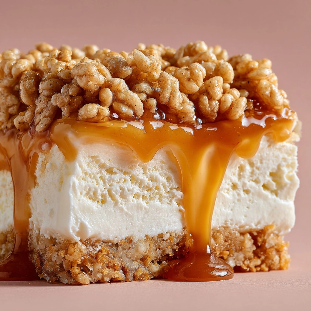 Rice Krispie Treat Cheesecake Recipe - Recipe Image