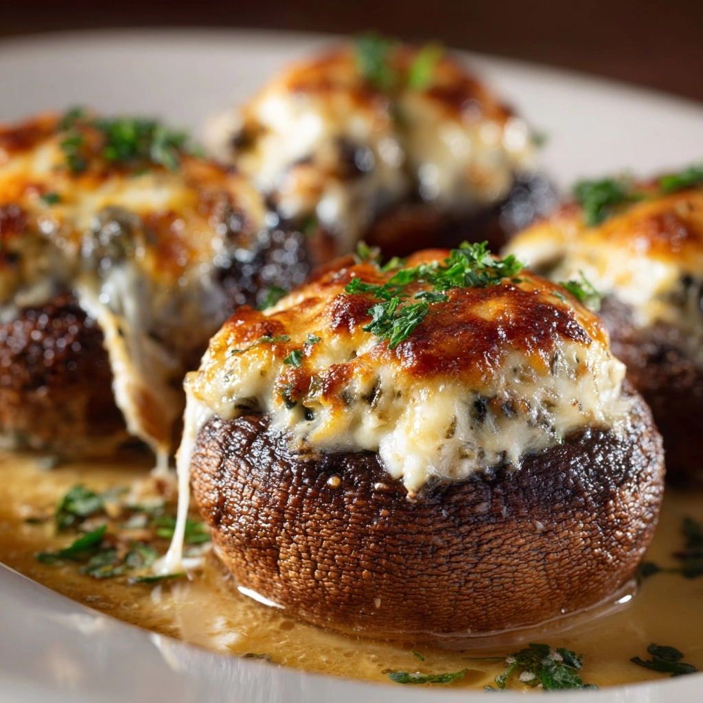 Air Fryer Stuffed Mushrooms Recipe - Recipe Image