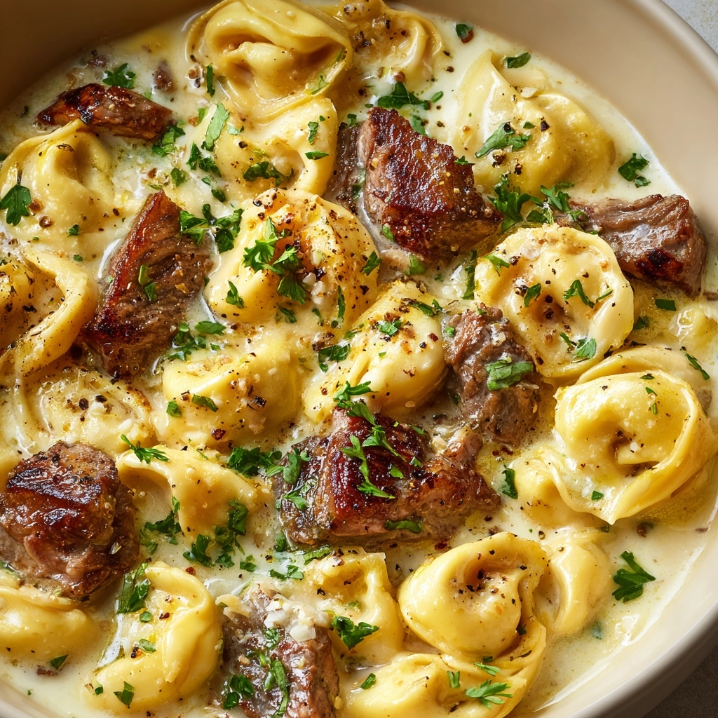Beef Tortellini Alfredo Recipe - Recipe Image