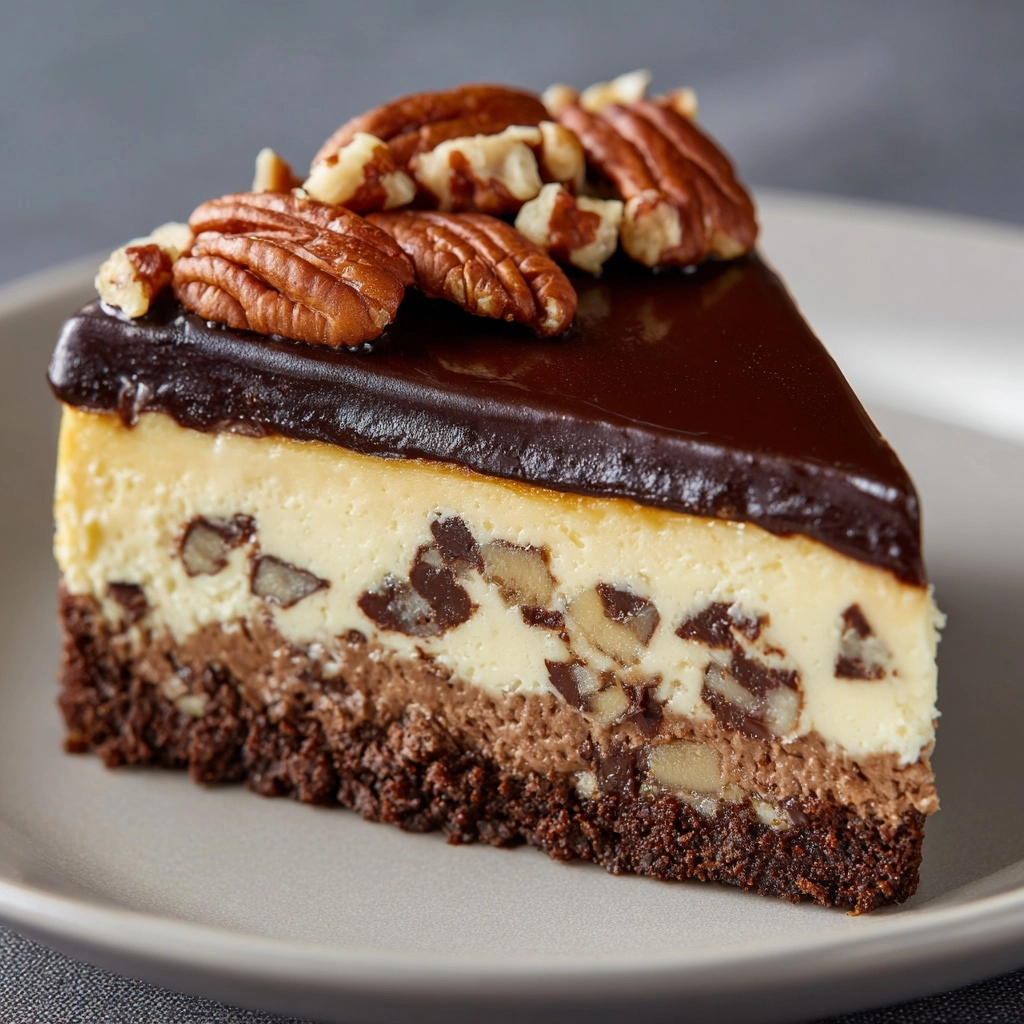 Chocolate Pecan Cheesecake Recipe - Recipe Image