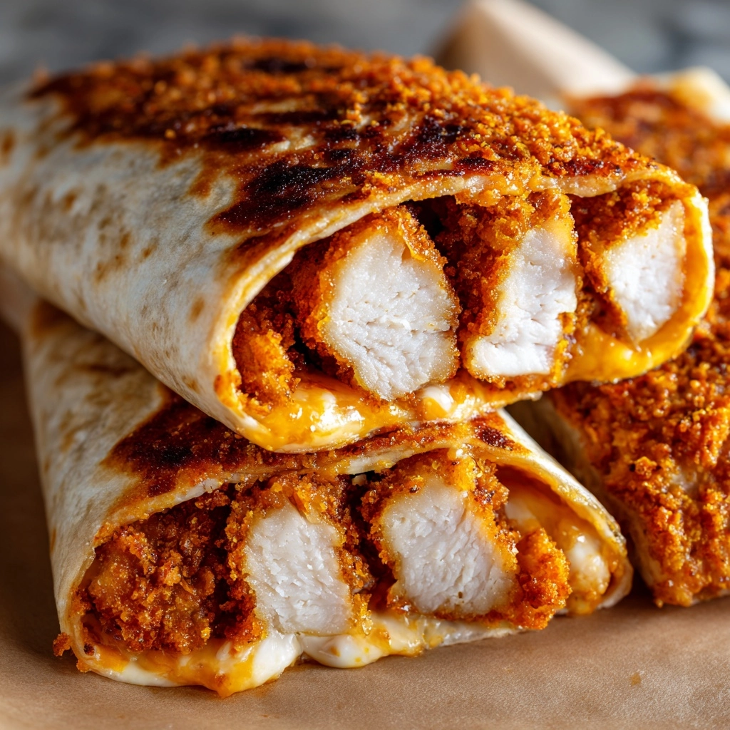 Air Fryer Hot Chicken and Cheese Wraps Recipe - Recipe Image