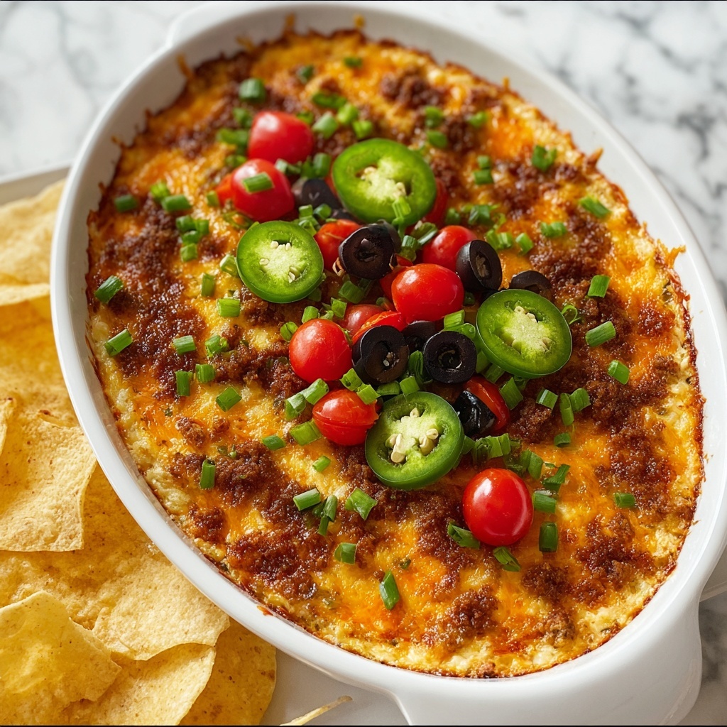 Spicy Cheesy Baked Football Dip Recipe - Recipe Image