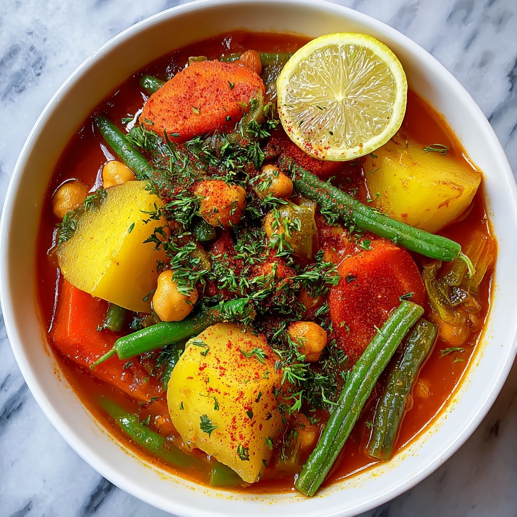Vegan Vegetable Stew with Chickpeas and Fresh Herbs Recipe - Recipe Image