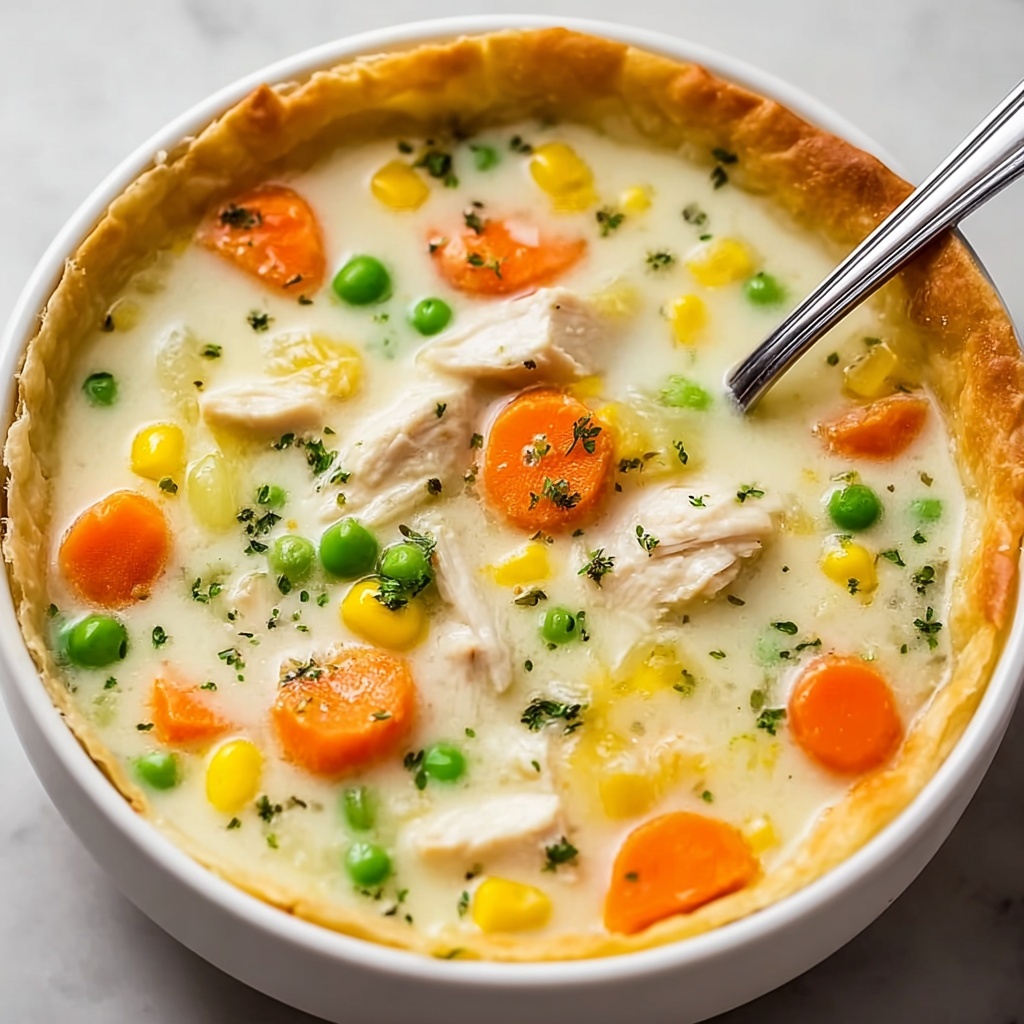 Chicken Pot Pie Soup with Cheddar Crust Dippers Recipe - Recipe Image