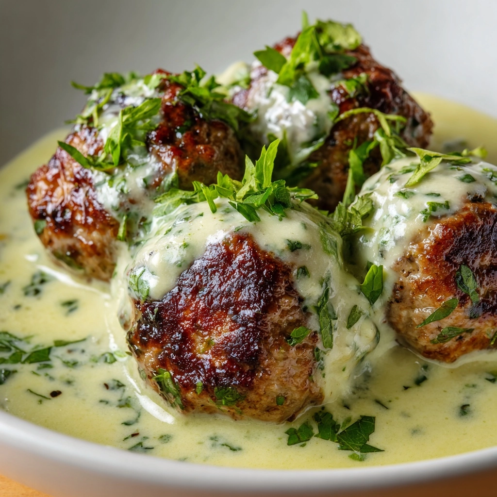 Baked Salmon Meatballs with Avocado Sauce Recipe - Recipe Image
