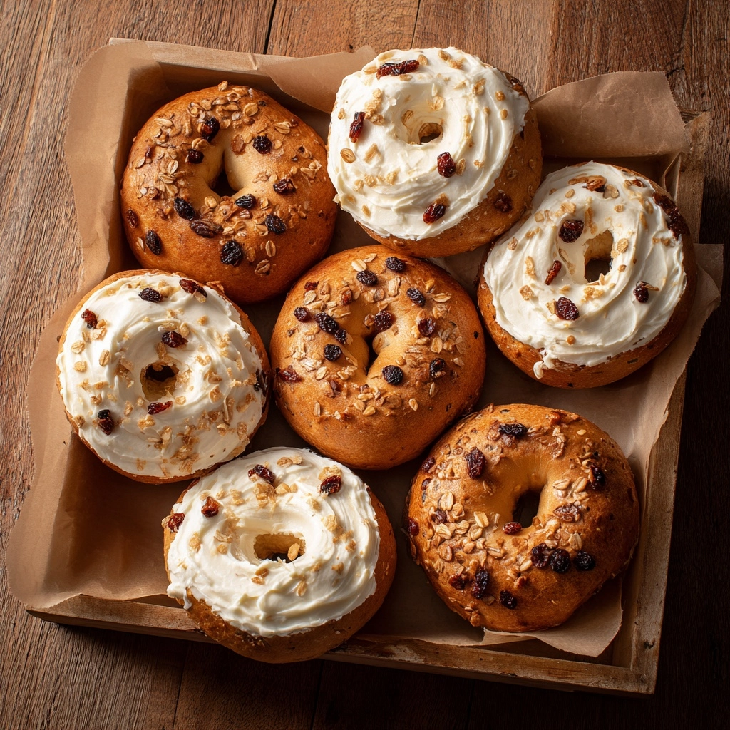 Cinnamon Raisin Bagels with Cream Cheese Recipe - Recipe Image