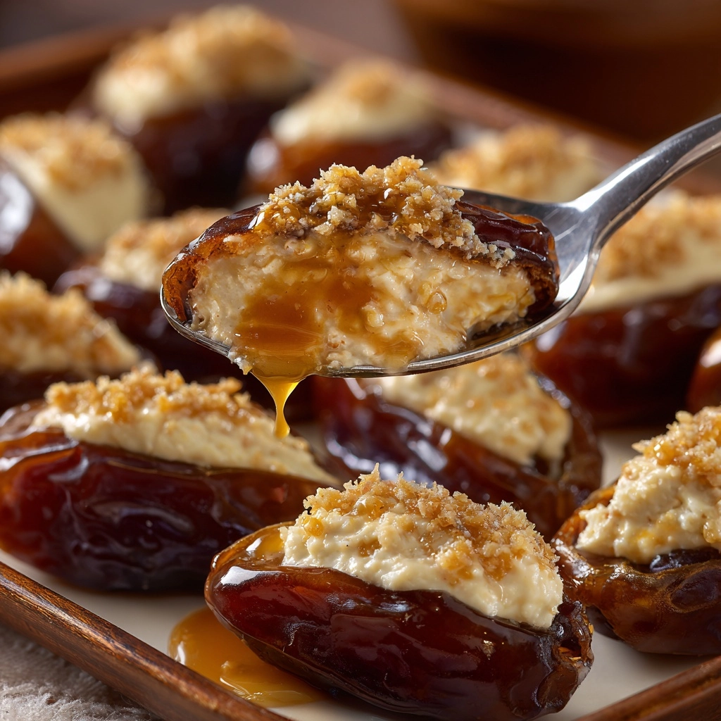 Mascarpone Stuffed Dates with Maple Drizzle Recipe - Recipe Image