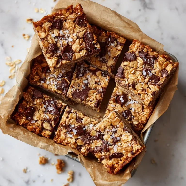 Healthy Chocolate Chip Oatmeal Bars Recipe