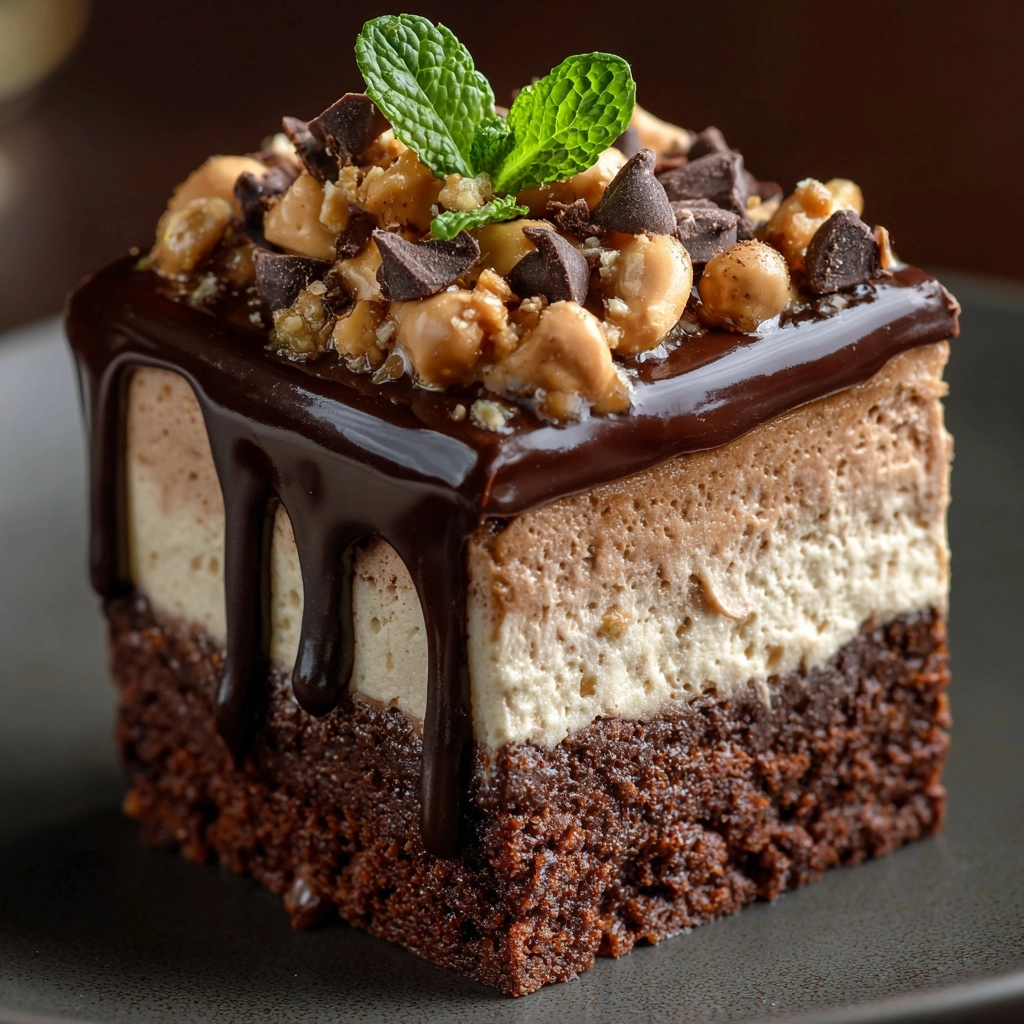 Chocolate Peanut Butter Poke Cake Recipe - Recipe Image