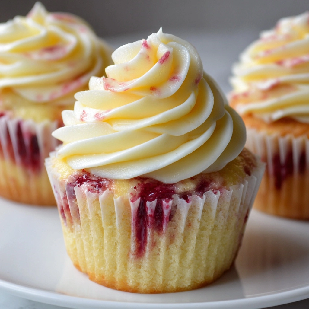 Lemon Raspberry Cupcakes Recipe - Recipe Image