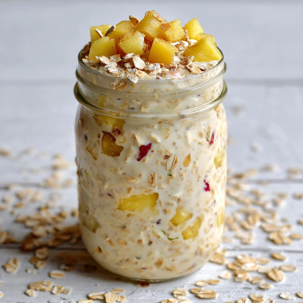 Pineapple Upside-Down Overnight Oats Recipe - Recipe Image