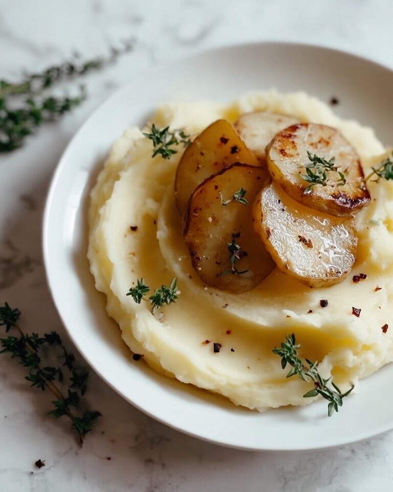 Creamy Parsnip and Cauliflower Puree with Roasted Garlic and Rosemary Recipe