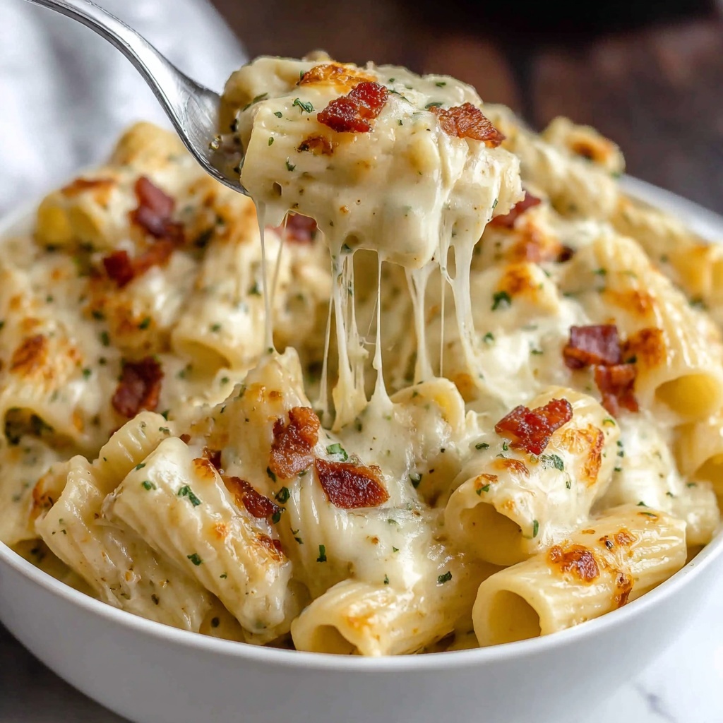 Indulgent Creamy Pesto Chicken Pasta Bake Recipe - Recipe Image