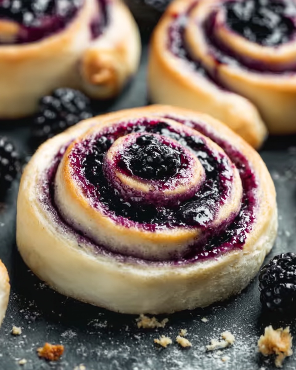 Blackberry Sweet Rolls with Cream Cheese Glaze Recipe - Recipe Image