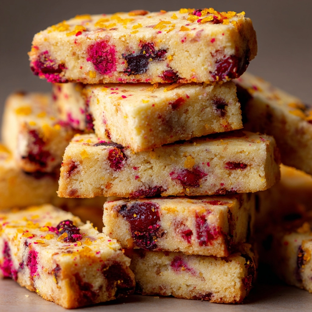 Orange Cranberry Shortbread Cookies Recipe - Recipe Image