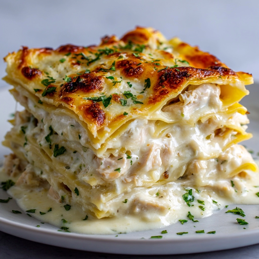 Creamy Chicken Lasagna with White Sauce Recipe - Recipe Image