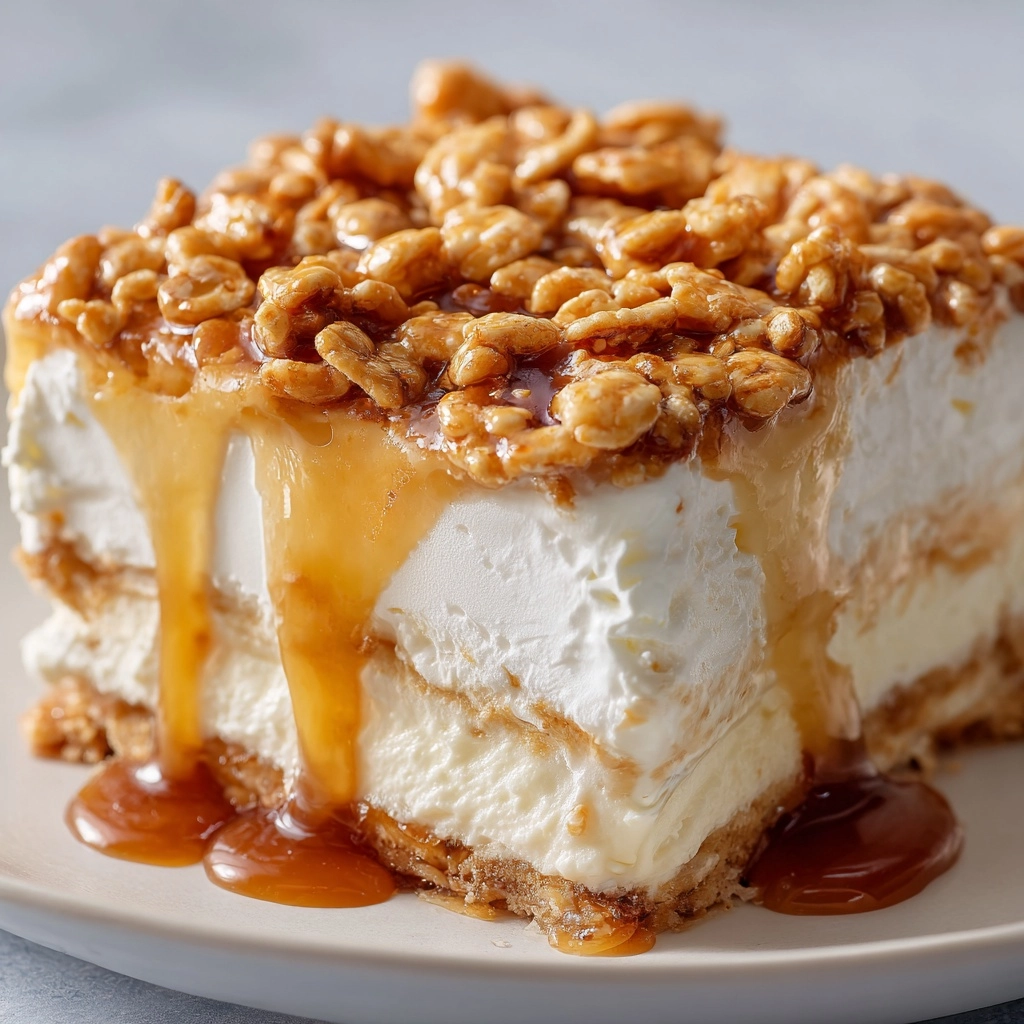 Rice Krispie Treat Cheesecake Recipe - Recipe Image