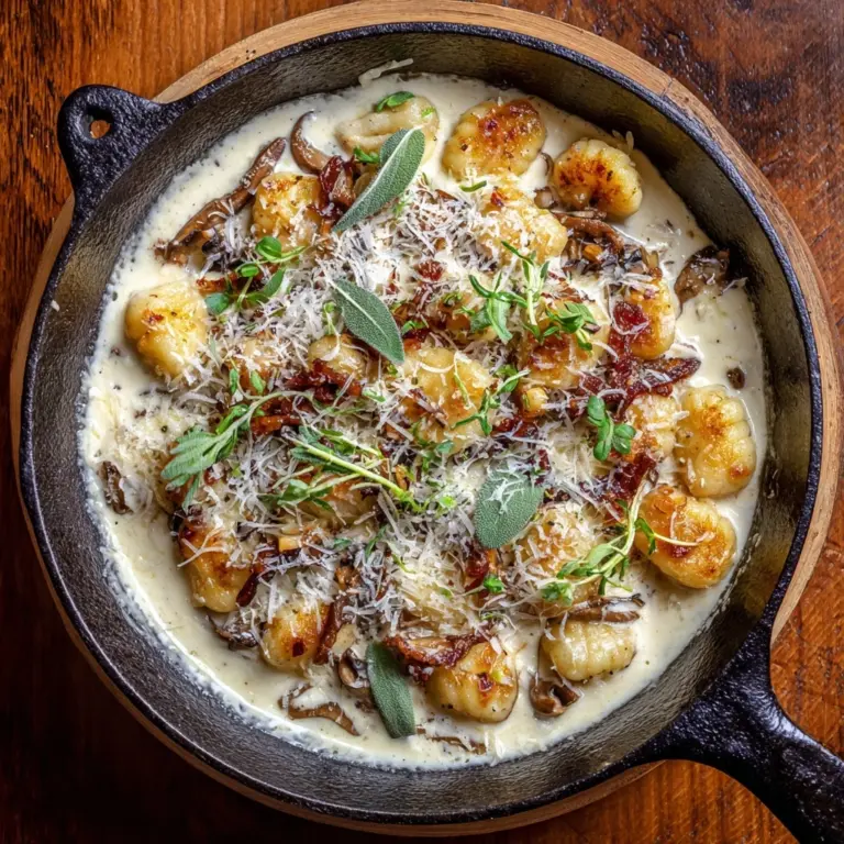 Gnocchi with Truffle Parmesan Sauce Recipe