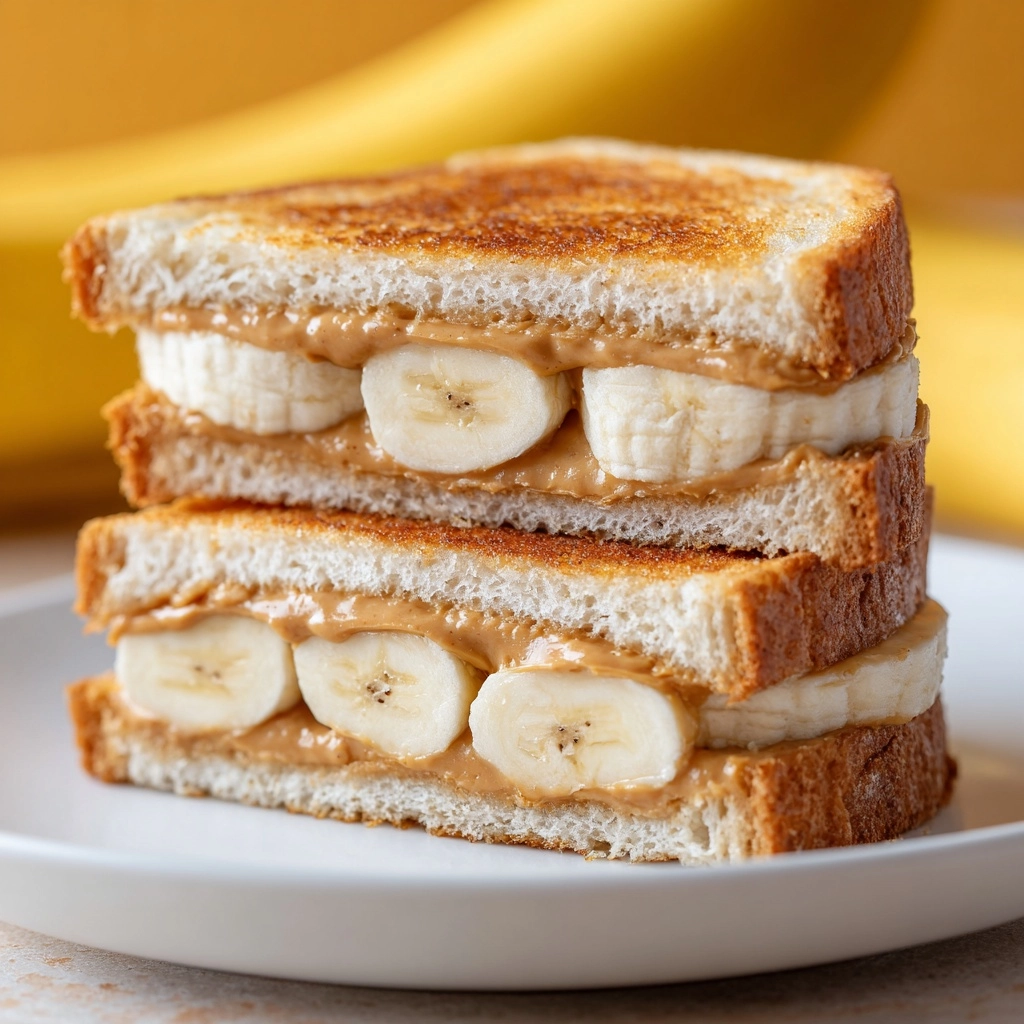 Irresistible Grilled Peanut Butter Banana Sandwich: A Comfort Classic with a Twist Recipe - Recipe Image