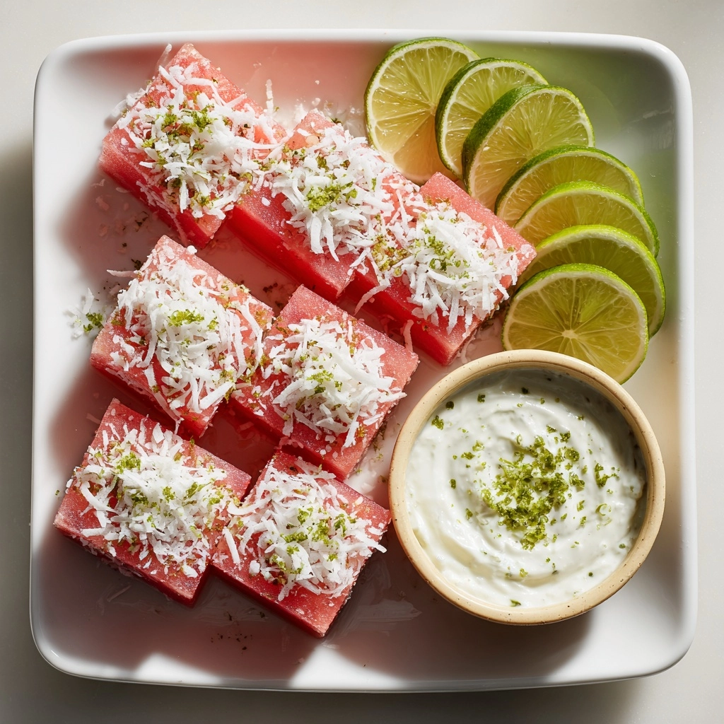 Watermelon Fries with Coconut Lime Dip Recipe - Recipe Image