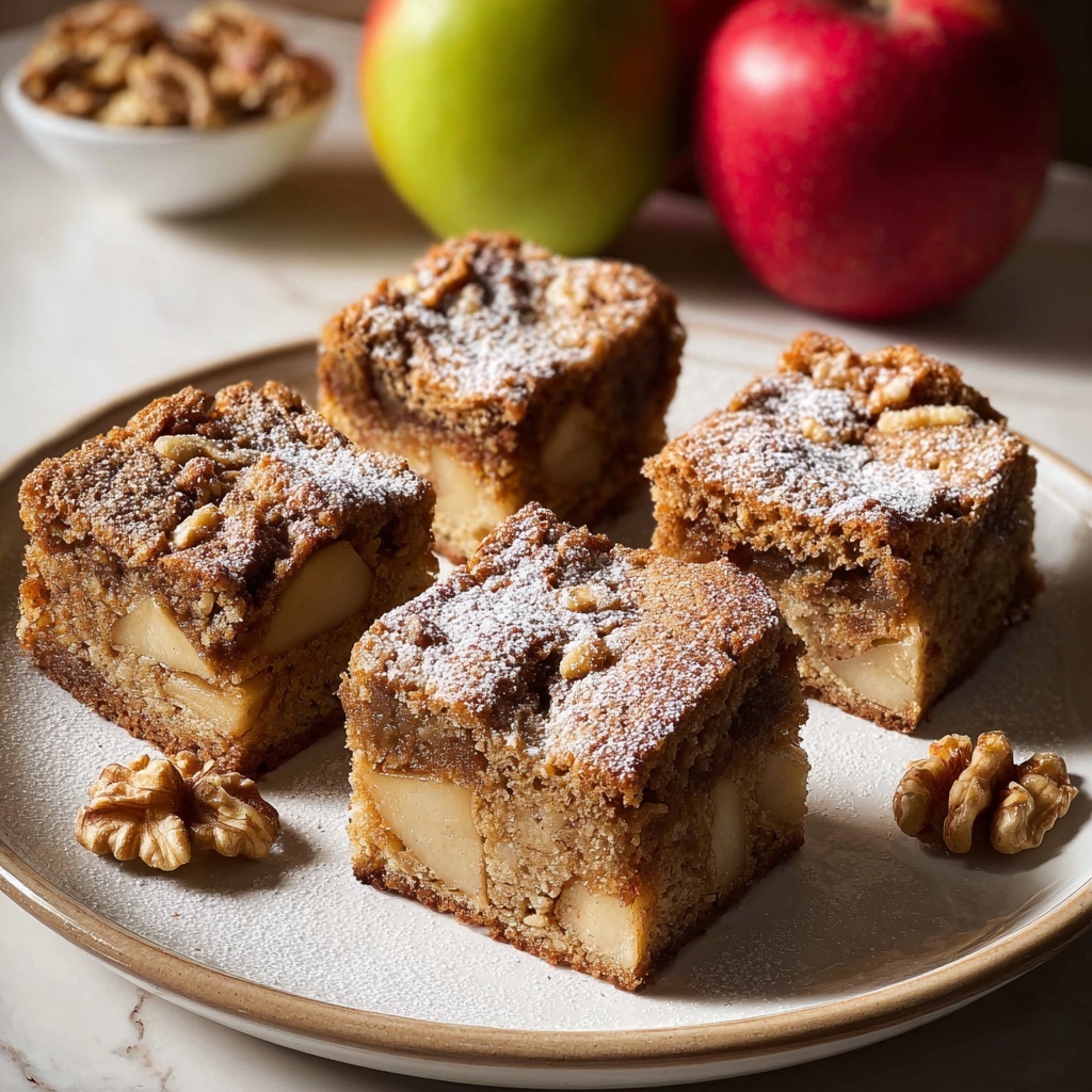 Chewy Spiced Apple Blondies Recipe - Recipe Image