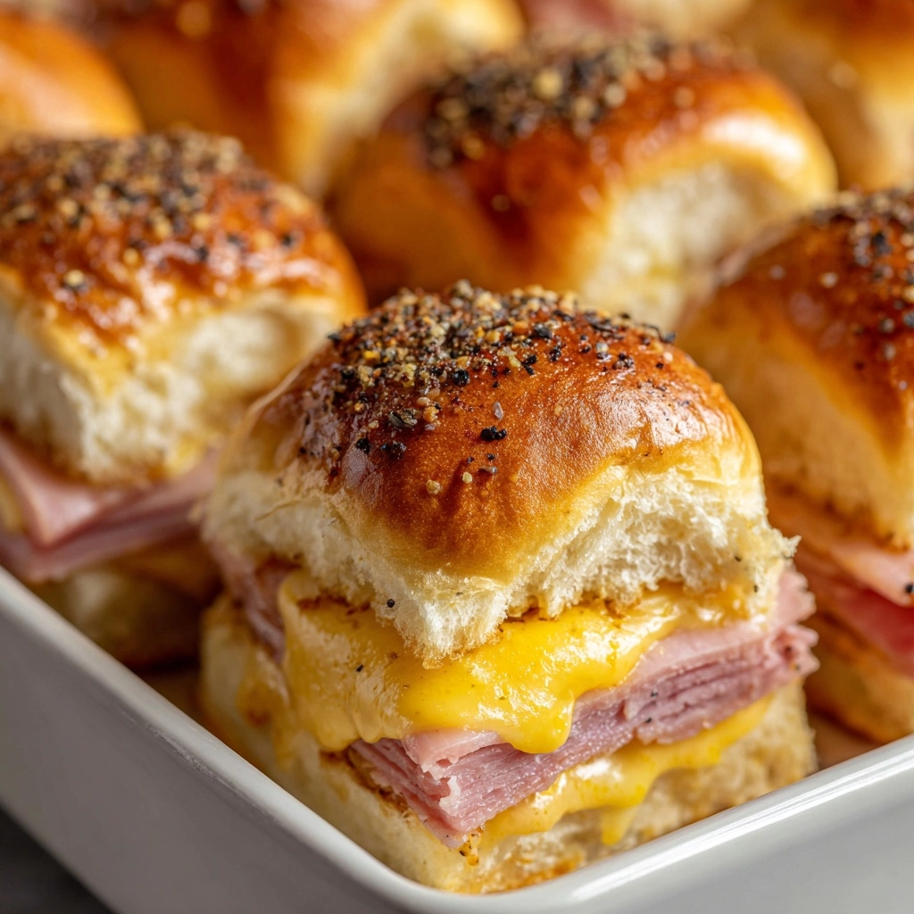 Easy Leftover Ham and Cheese Sliders Recipe - Recipe Image