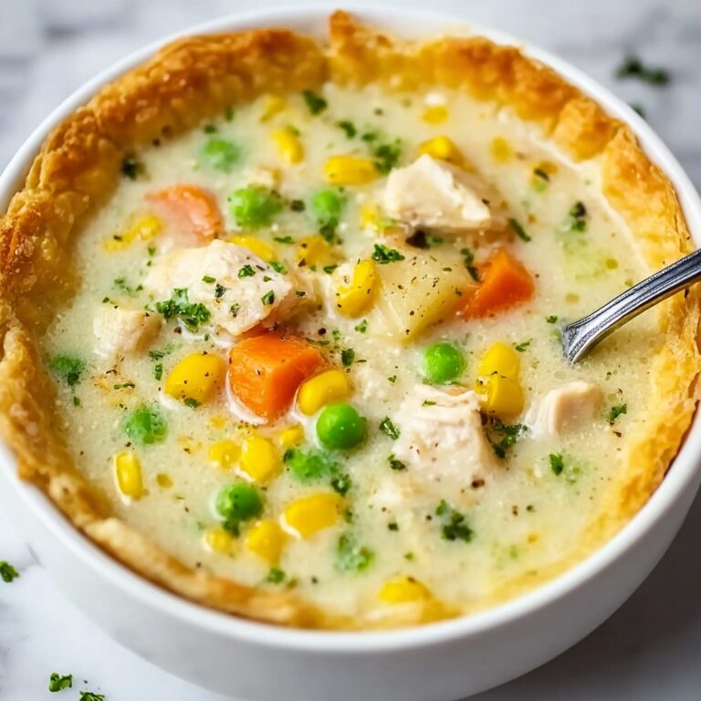 Chicken Pot Pie Soup with Cheddar Crust Dippers Recipe