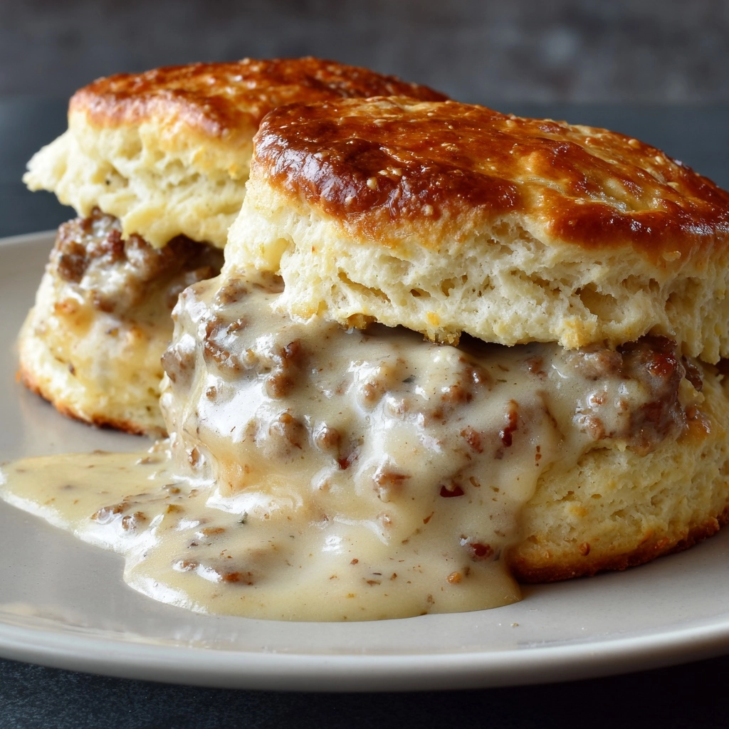Sausage, Gravy, & Biscuit Pie Recipe - Recipe Image