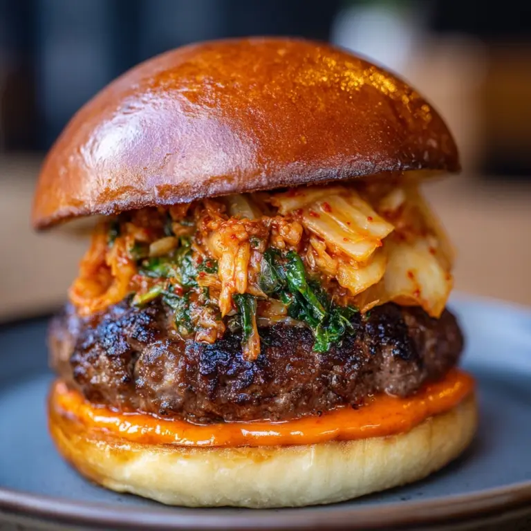Bulgogi Kimchi Burger Recipe