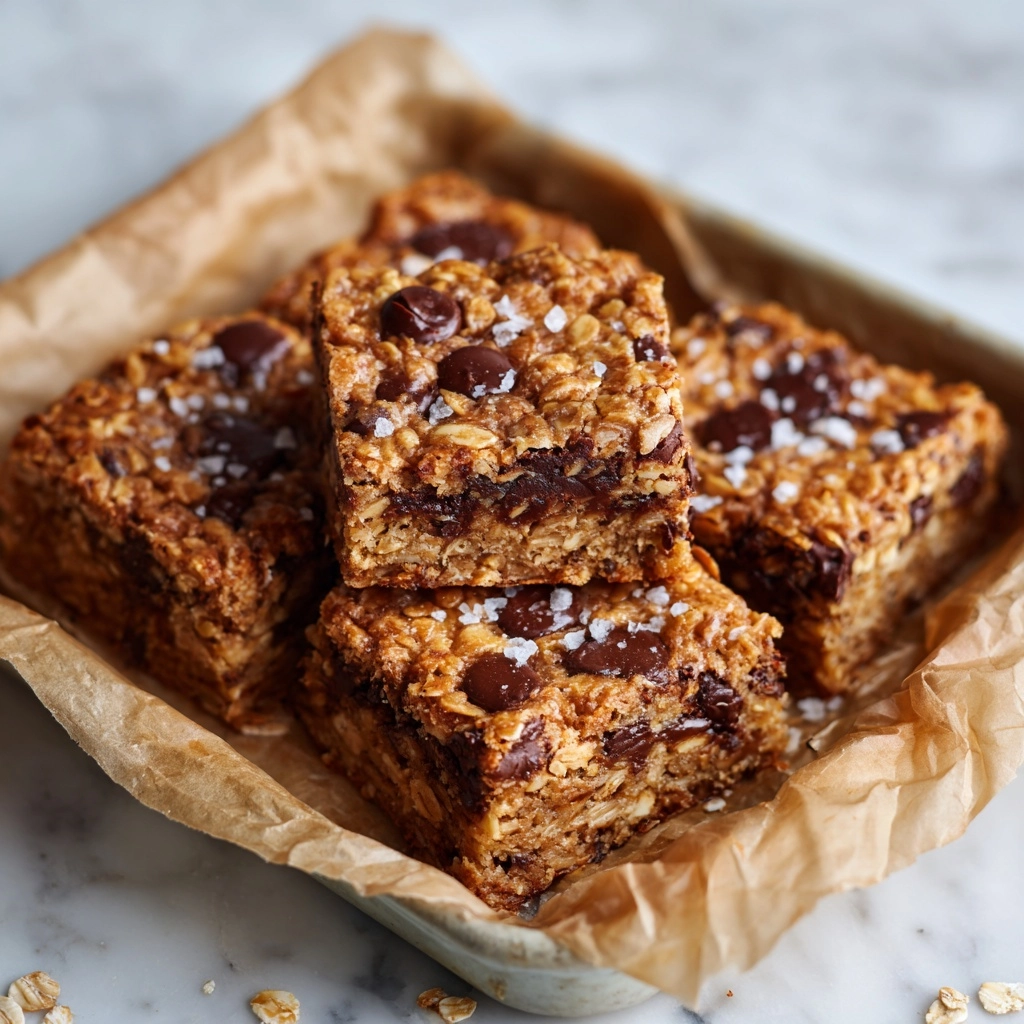 Healthy Chocolate Chip Oatmeal Bars Recipe - Recipe Image