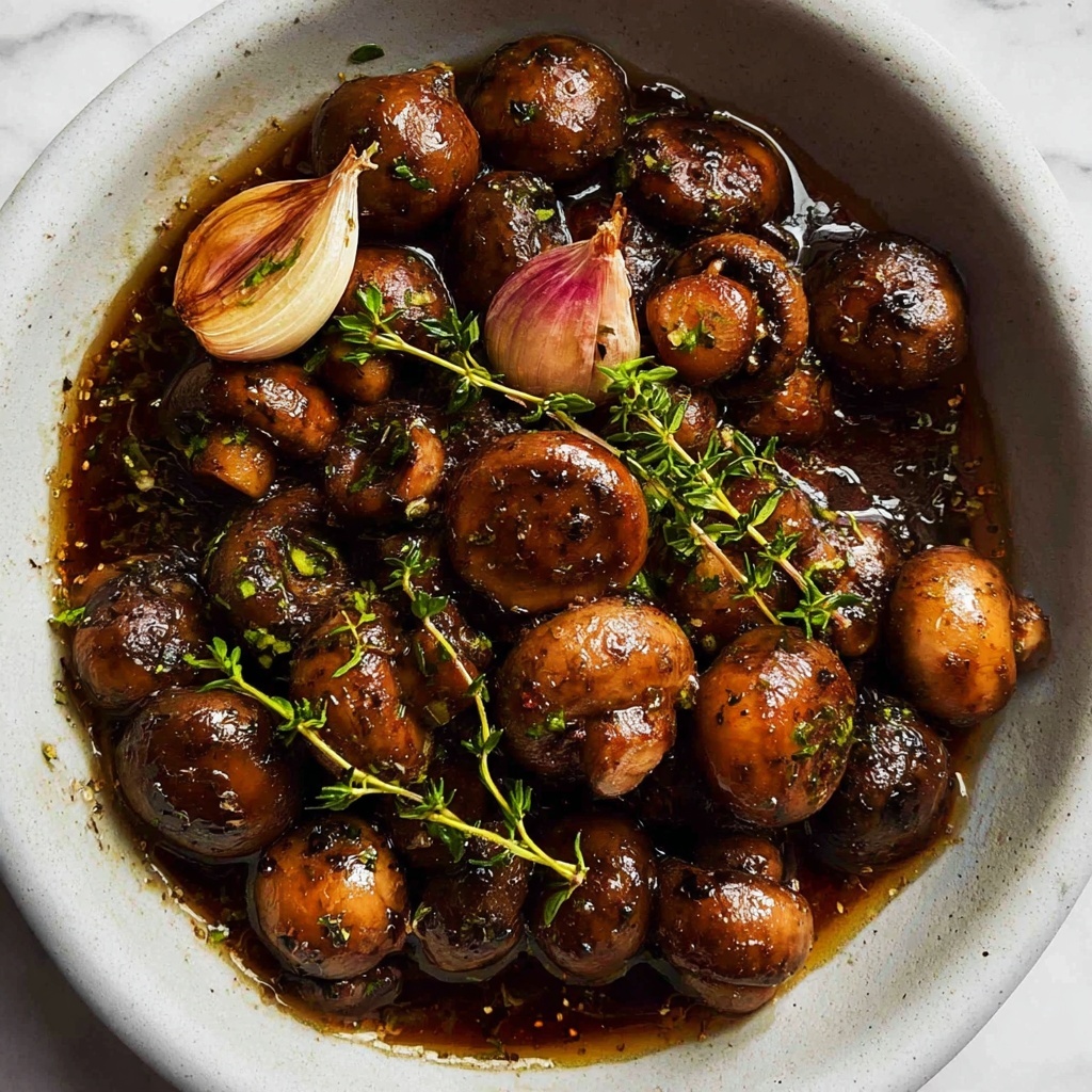 Balsamic Marinated Mushrooms Recipe - Recipe Image