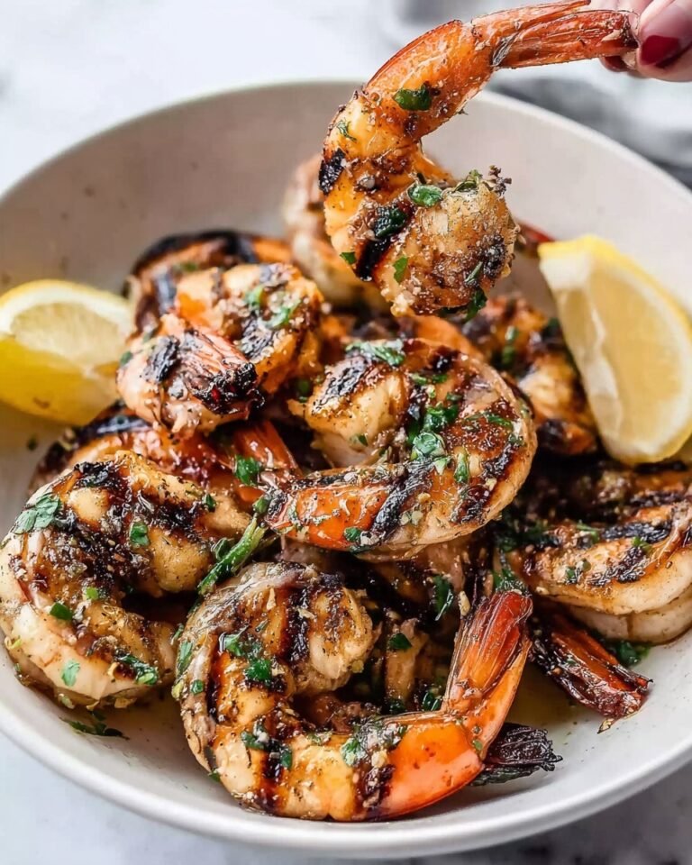 BBQ Grilled Prawns with Garlic, Lemon & Chilli Recipe