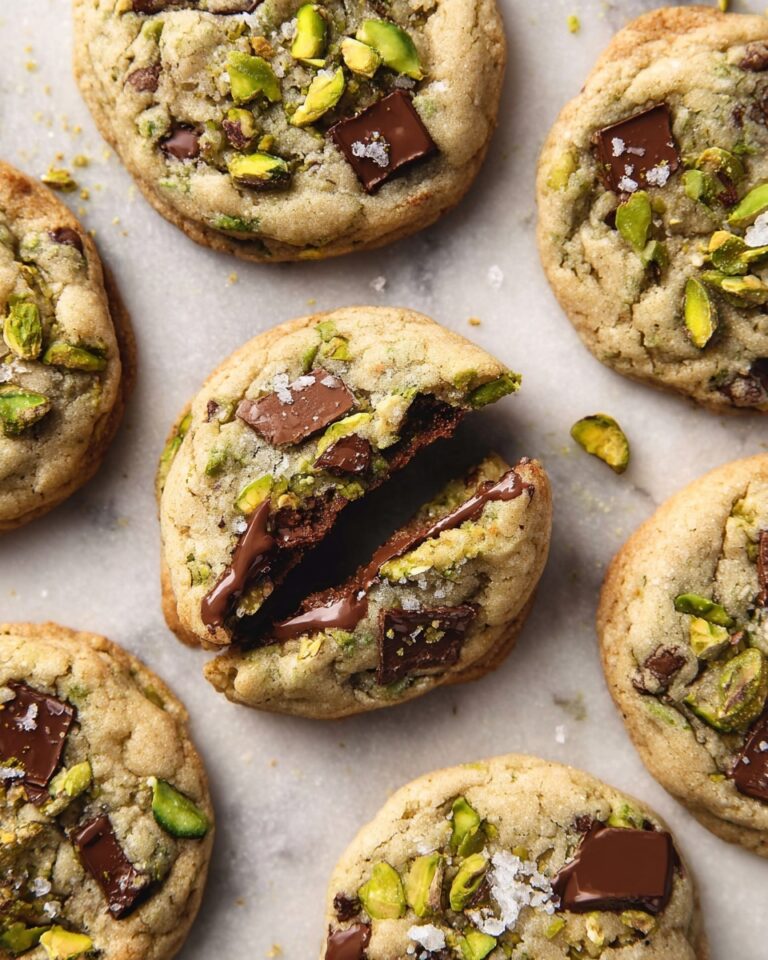 Pistachio Cream Cookies with Chocolate and Chopped Pistachios Recipe