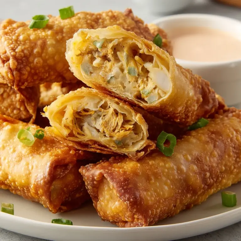Air Fryer Crab Cake Egg Rolls with Fire Sauce Recipe